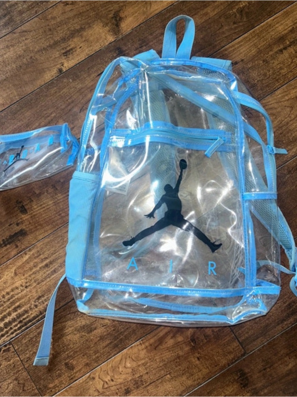 Clear and blue Jordan backpack excellent  condition